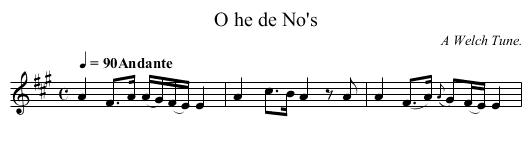 O he de No's - staff notation