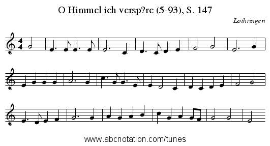 O Himmel ich versp?re (5-93), S. 147 - staff notation