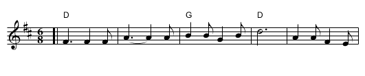 O Holy Night   [D} - staff notation