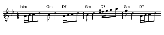 O Maria, Mari   [Gm,G] - staff notation