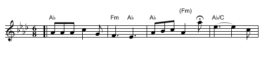 O MIO BABBINO CARO    [Ab] - staff notation