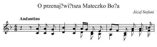 O przenaj?wi?tsza Mateczko Bo?a - staff notation