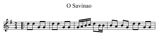 O Savinao - staff notation