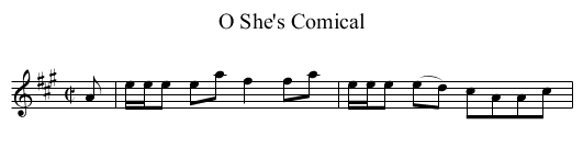 O She's Comical - staff notation