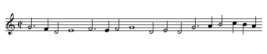 O Venus bant - staff notation
