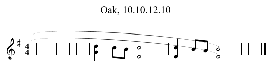 Oak, 10.10.12.10 - staff notation