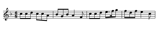 Oak Leaves - staff notation