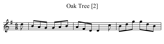 Oak Tree [2] - staff notation