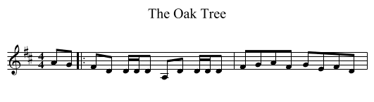 Oak Tree, The  - staff notation