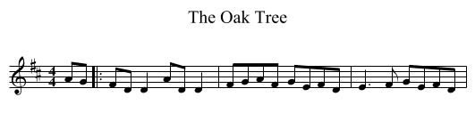 Oak Tree, The  - staff notation