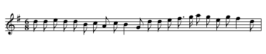 Oaken Leaves - staff notation