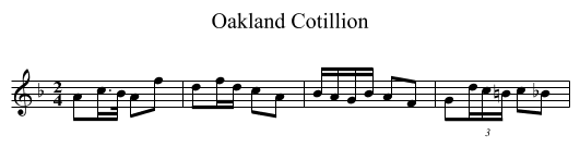 Oakland Cotillion - staff notation