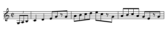 Oakland Garden - staff notation