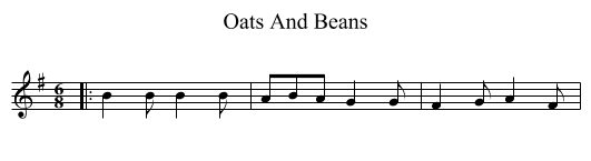 Oats And Beans - staff notation
