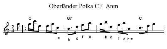 Oberl&auml;nder Polka CF  Anm - staff notation