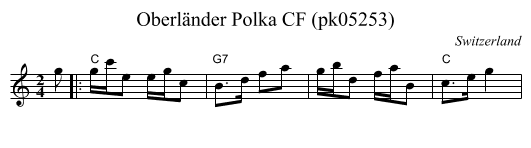 Oberländer Polka CF (pk05253) - staff notation