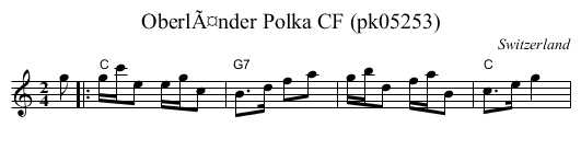 OberlÃ¤nder Polka CF (pk05253) - staff notation