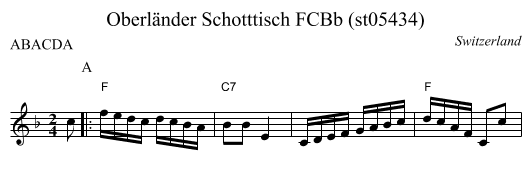 Oberländer Schotttisch FCBb (st05434) - staff notation