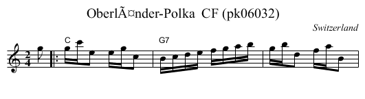 OberlÃ¤nder-Polka  CF (pk06032) - staff notation
