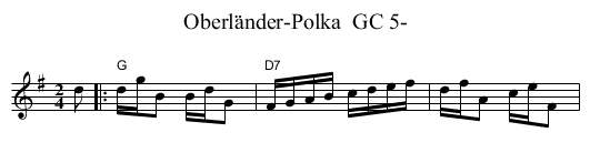 Oberl&auml;nder-Polka  GC 5- - staff notation
