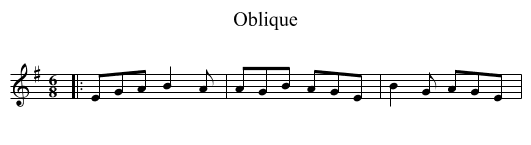 Oblique - staff notation