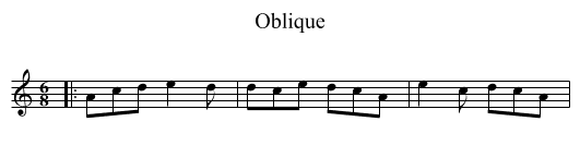 Oblique - staff notation