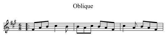 Oblique - staff notation