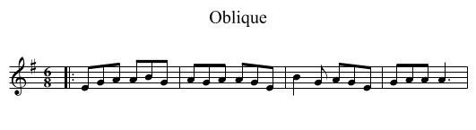 Oblique - staff notation