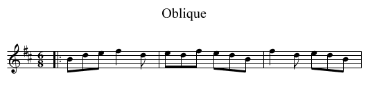 Oblique - staff notation