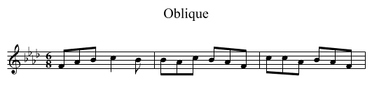 Oblique - staff notation