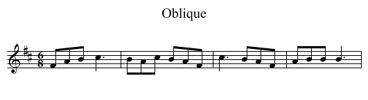Oblique - staff notation