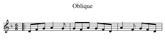 Oblique - staff notation