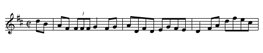 O'Brien's Reel - staff notation