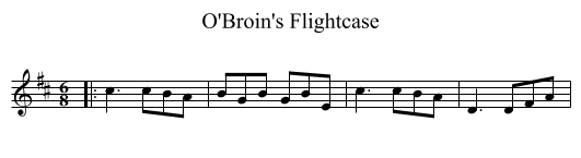 O'Broin's Flightcase - staff notation