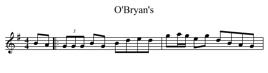 O'Bryan's - staff notation
