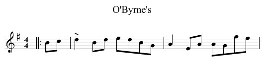O'Byrne's - staff notation