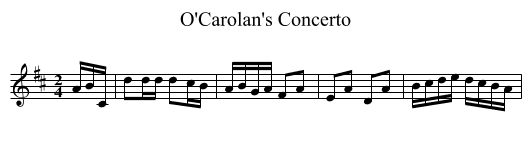 O'Carolan's Concerto - staff notation