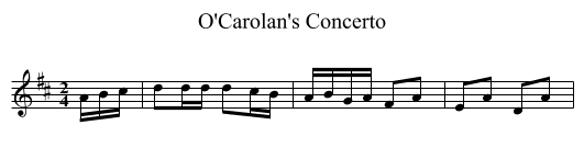 O'Carolan's Concerto - staff notation