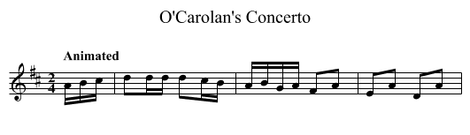 O'Carolan's Concerto - staff notation
