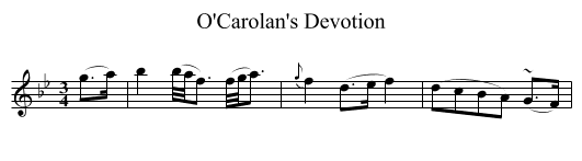 O'Carolan's Devotion - staff notation