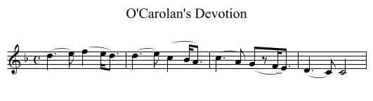 O'Carolan's Devotion - staff notation
