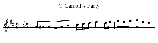 O’Carroll’s Party - staff notation
