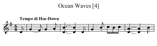 Ocean Waves [4] - staff notation