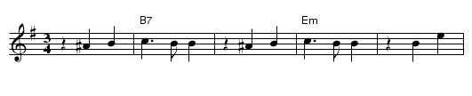 Ochi chorniya - staff notation