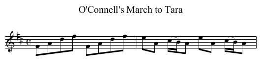 O'Connell's March to Tara - staff notation