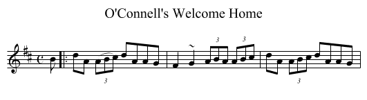 O'Connell's Welcome Home - staff notation