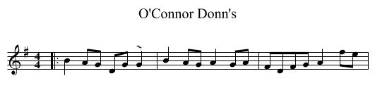 O'Connor Donn's - staff notation