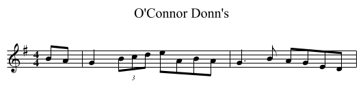 O'Connor Donn's - staff notation