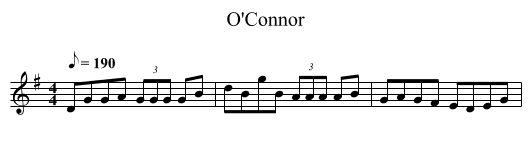 O'Connor - staff notation