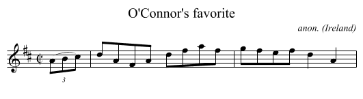 O'Connor's favorite - staff notation